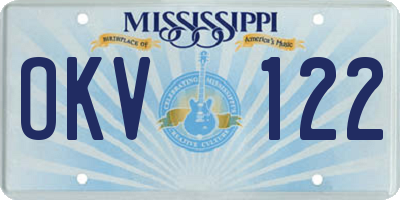 MS license plate OKV122