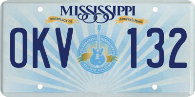 MS license plate OKV132