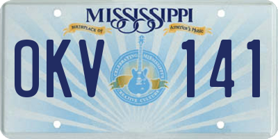 MS license plate OKV141