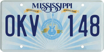 MS license plate OKV148