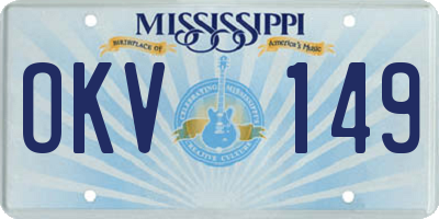MS license plate OKV149