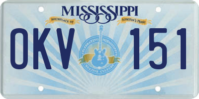 MS license plate OKV151