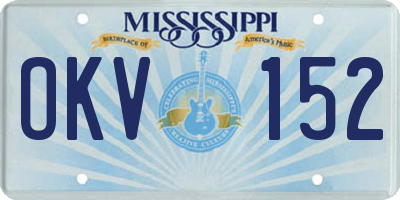 MS license plate OKV152