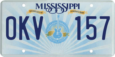 MS license plate OKV157