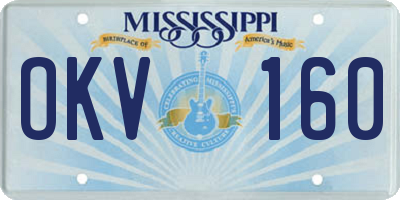 MS license plate OKV160