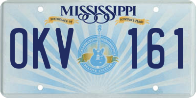 MS license plate OKV161