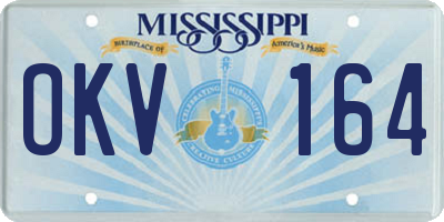 MS license plate OKV164