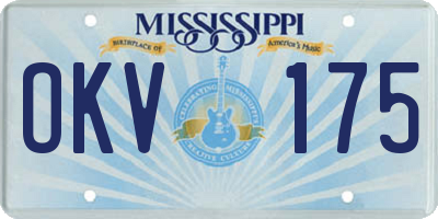 MS license plate OKV175