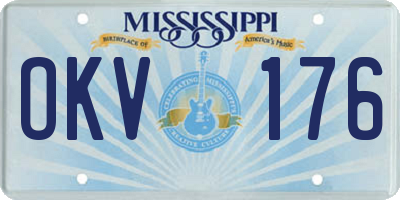 MS license plate OKV176
