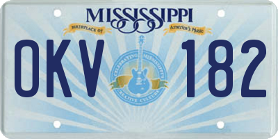 MS license plate OKV182