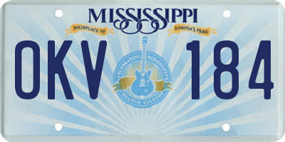 MS license plate OKV184