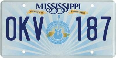 MS license plate OKV187