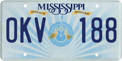 MS license plate OKV188