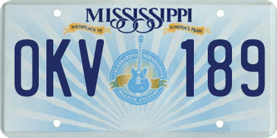 MS license plate OKV189
