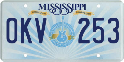 MS license plate OKV253