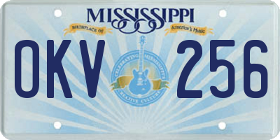 MS license plate OKV256