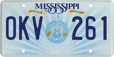 MS license plate OKV261