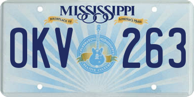 MS license plate OKV263