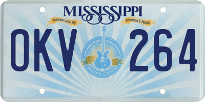 MS license plate OKV264