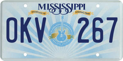 MS license plate OKV267