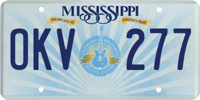 MS license plate OKV277