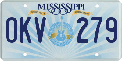 MS license plate OKV279