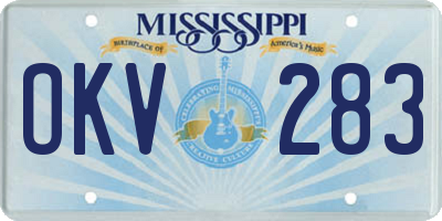 MS license plate OKV283