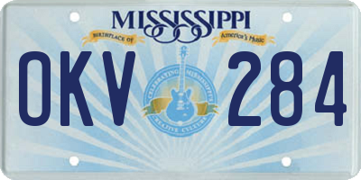 MS license plate OKV284