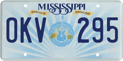 MS license plate OKV295