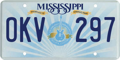 MS license plate OKV297