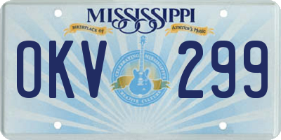 MS license plate OKV299