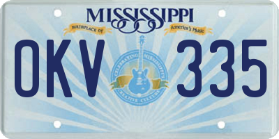MS license plate OKV335