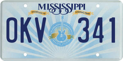 MS license plate OKV341