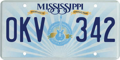MS license plate OKV342