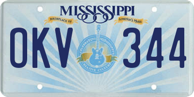 MS license plate OKV344