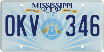 MS license plate OKV346