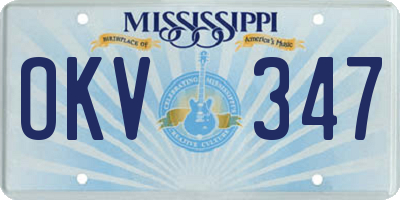 MS license plate OKV347