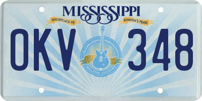 MS license plate OKV348