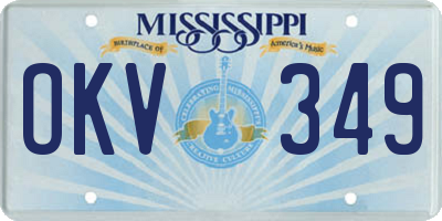MS license plate OKV349