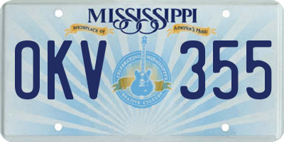 MS license plate OKV355