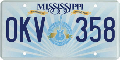 MS license plate OKV358