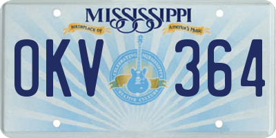 MS license plate OKV364