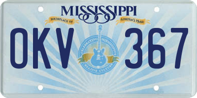 MS license plate OKV367