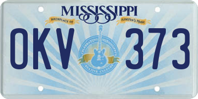 MS license plate OKV373