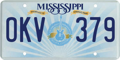 MS license plate OKV379