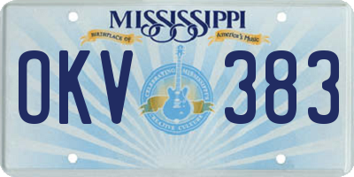 MS license plate OKV383