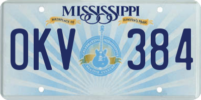 MS license plate OKV384