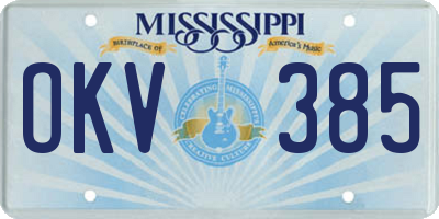 MS license plate OKV385