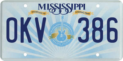 MS license plate OKV386