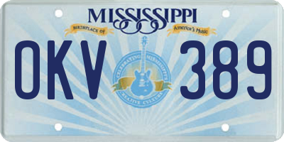 MS license plate OKV389